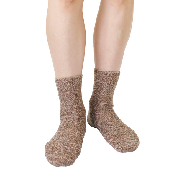 シルク混 二重編みケーブル柄ソックス Br 自然志向化粧品のハウスオブローゼ公式オンラインショップ 本店