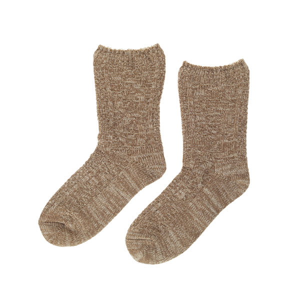 シルク混 二重編みケーブル柄ソックス Br 自然志向化粧品のハウスオブローゼ公式オンラインショップ 本店