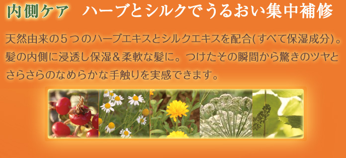 ハーブとシルクでうるおい集中補修