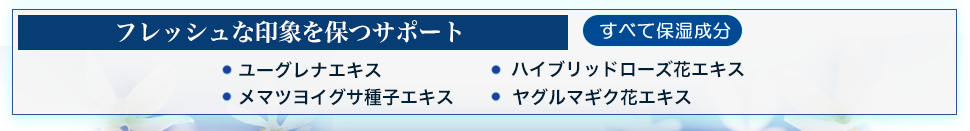 フレッシュな印象を保つサポート