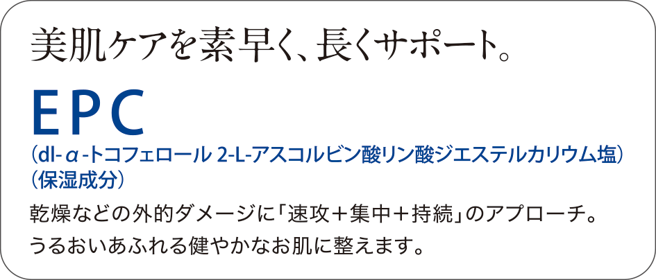 美肌ケアを素早く、長くサポート