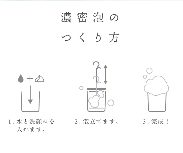 濃密泡の作り方