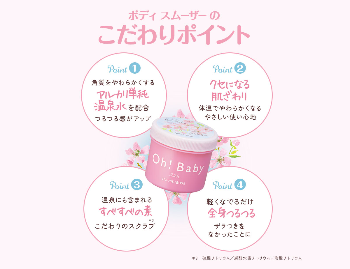 Oh! Babyボディ スムーザーのこだわりポイント