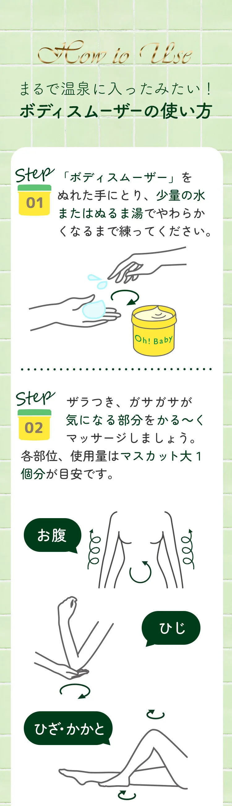 つるつる肌の作り方01