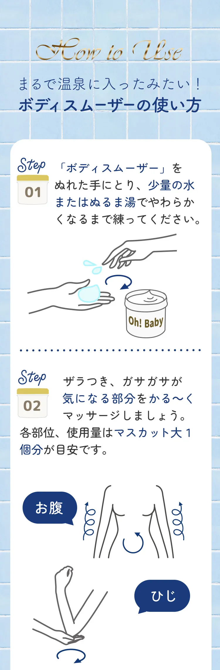 つるつる肌の作り方01
