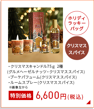 ホリデーラッキィバッグクリスマススパイス
