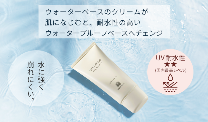 水に強く、崩れにくい