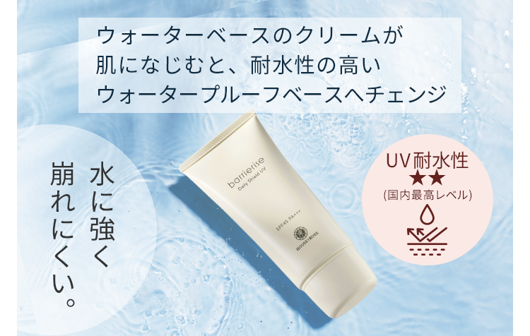 水に強く、崩れにくい