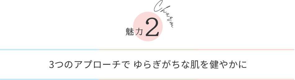 魅力2:3つのアプローチでゆらぎがちな肌を健やかに