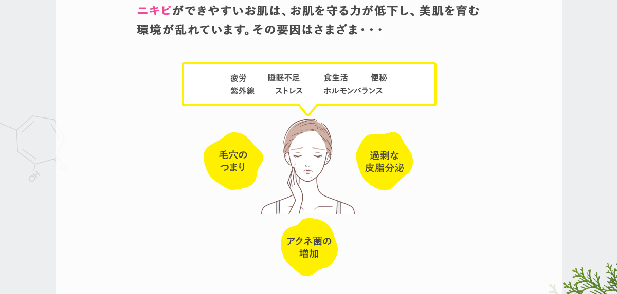 美肌を育む環境が乱れていると