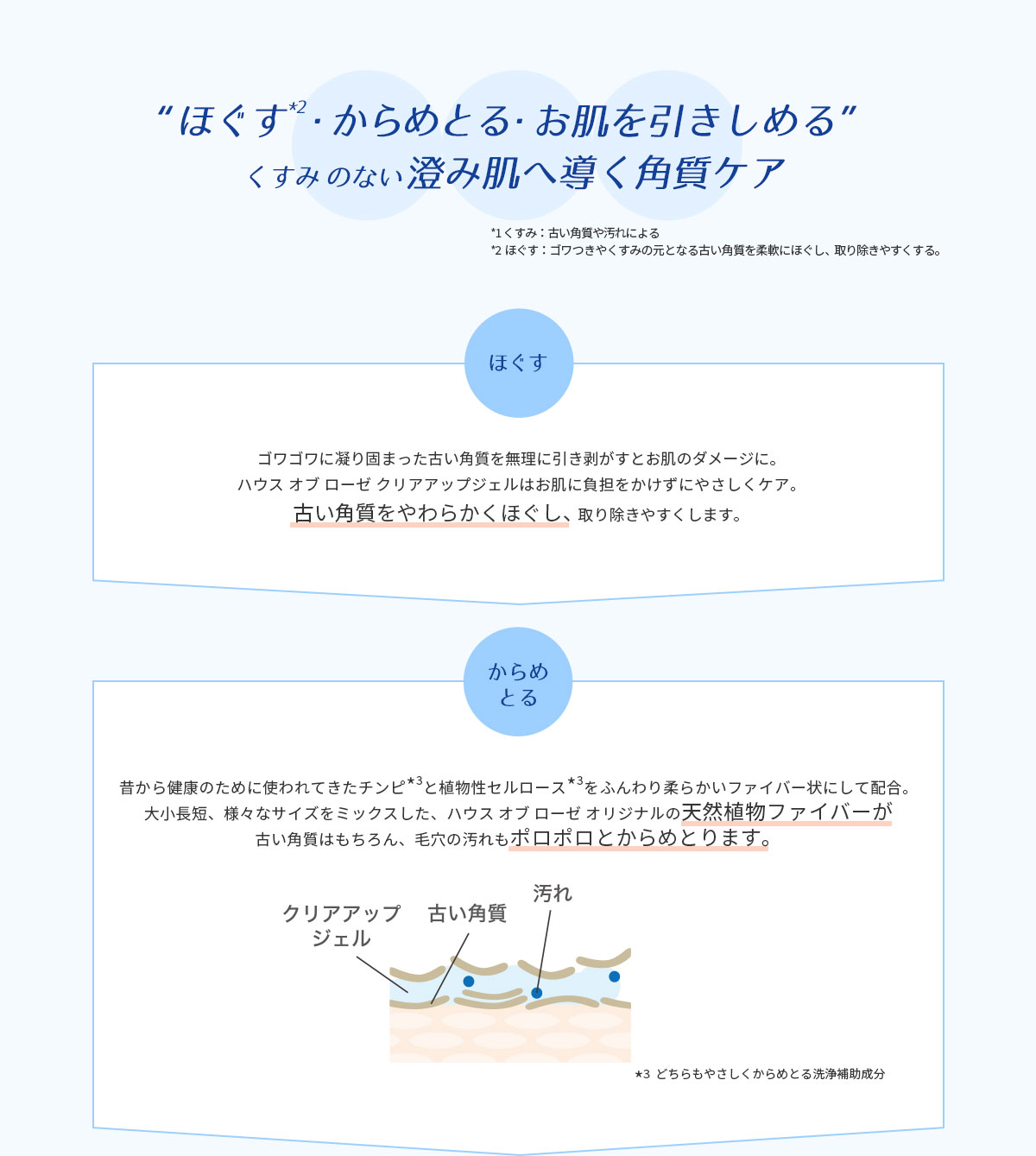 “ほぐす・からめとる・お肌を引きしめる” くすみのない澄み肌へ導く角質ケア