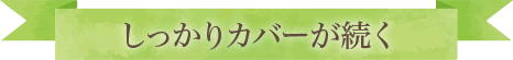 しっかりカバーが続く