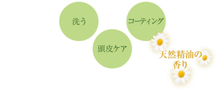 洗う・頭皮ケア・コーティング・天然精油の香り
