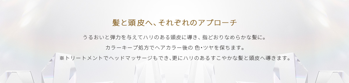 髪と頭皮へ、それぞれのアプローチ