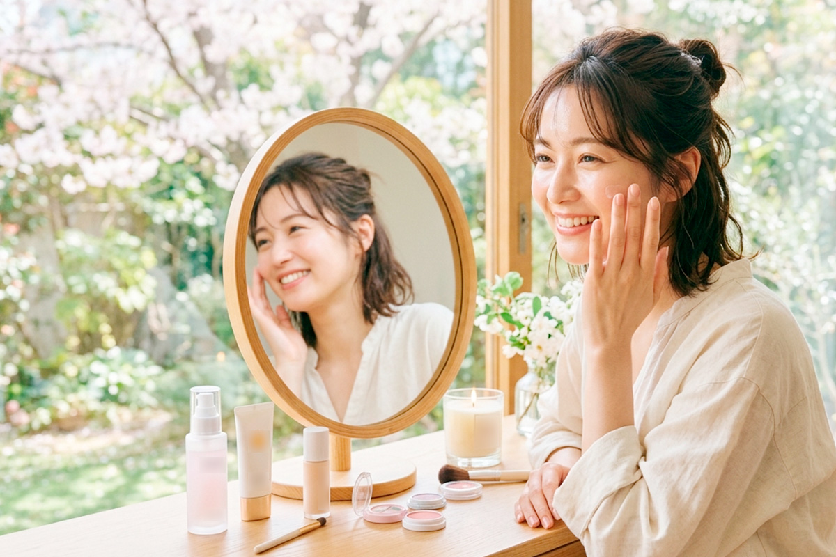 春メイクが映える素肌に整える
