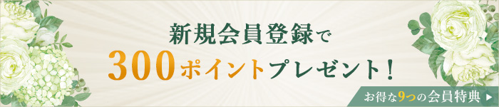 新規会員登録で300ポイント プレゼント9つ会員特典